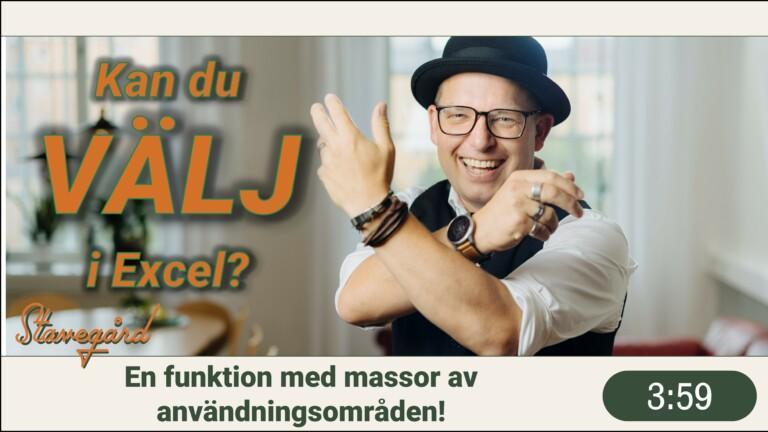 Funktion VÄLJ i Excel