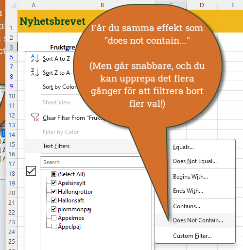 Filer i Excel bild 4 av David Stavegard