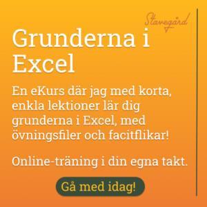 Grunderna i Excel 1