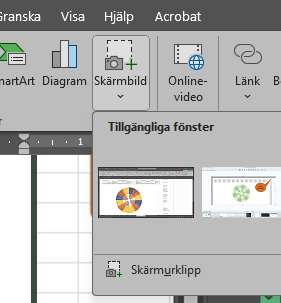 Lagg in arshjulet som en bild i PowerPoint