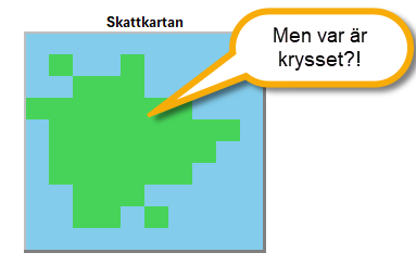 Skattkartan utan kryss i