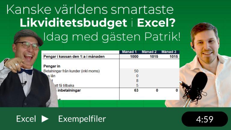 David och Patrik från Ludvig & Co pratar likviditetsbudget i Excel