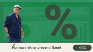 Räkna med procent i Excel