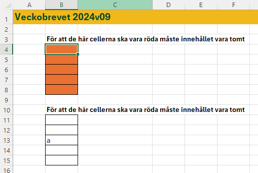 Veckobrevet bild 01 villkorsstyrd formatering