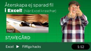 återskapa filer i Excel