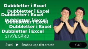 Dubbletter i Excel