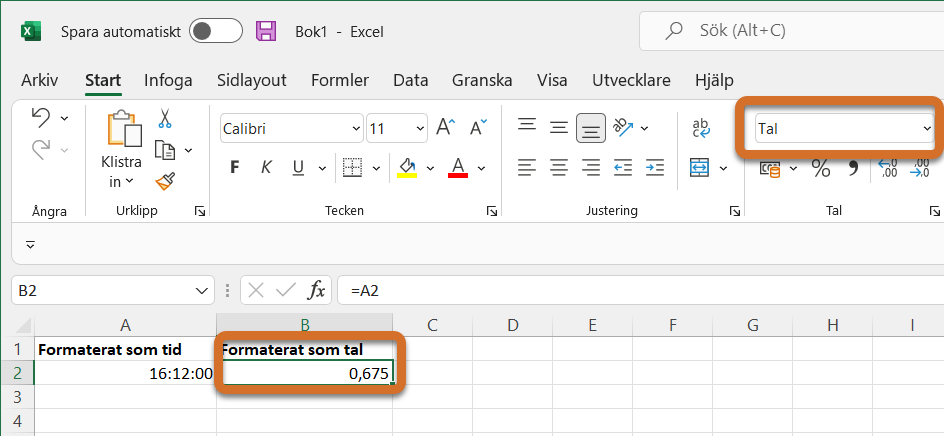 Timmar, lön och klockslag i Excel