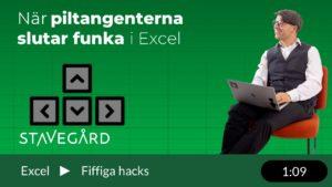 när piltangenterna slutar fungera i Excel