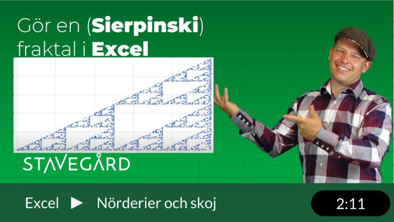 Sierpinski fraktal i Excel