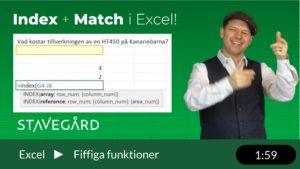 Att använda Index och Match tillsammans i Excel